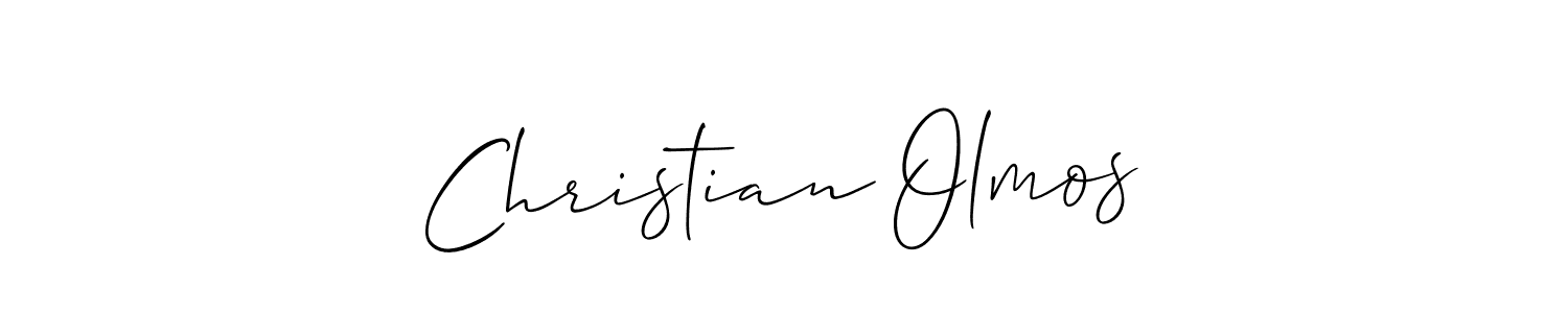 How to make Christian Olmos signature? Allison_Script is a professional autograph style. Create handwritten signature for Christian Olmos name. Christian Olmos signature style 2 images and pictures png