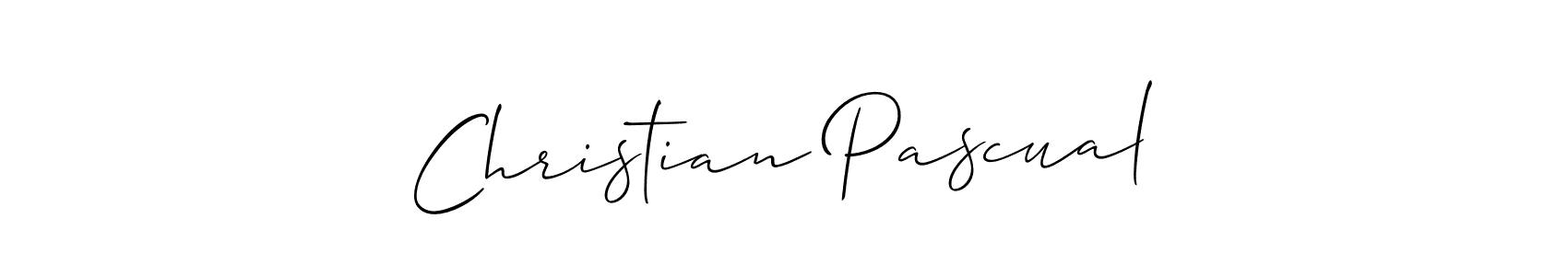 How to make Christian Pascual signature? Allison_Script is a professional autograph style. Create handwritten signature for Christian Pascual name. Christian Pascual signature style 2 images and pictures png