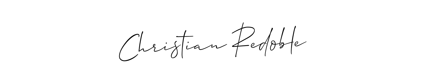 Christian Redoble stylish signature style. Best Handwritten Sign (Allison_Script) for my name. Handwritten Signature Collection Ideas for my name Christian Redoble. Christian Redoble signature style 2 images and pictures png