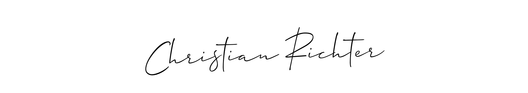 Make a beautiful signature design for name Christian Richter. With this signature (Allison_Script) style, you can create a handwritten signature for free. Christian Richter signature style 2 images and pictures png