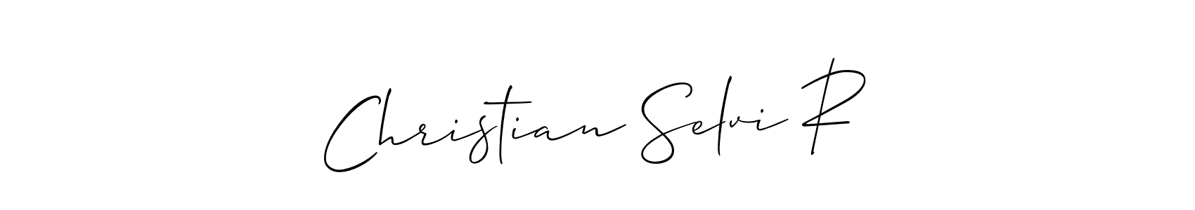 Here are the top 10 professional signature styles for the name Christian Selvi R. These are the best autograph styles you can use for your name. Christian Selvi R signature style 2 images and pictures png