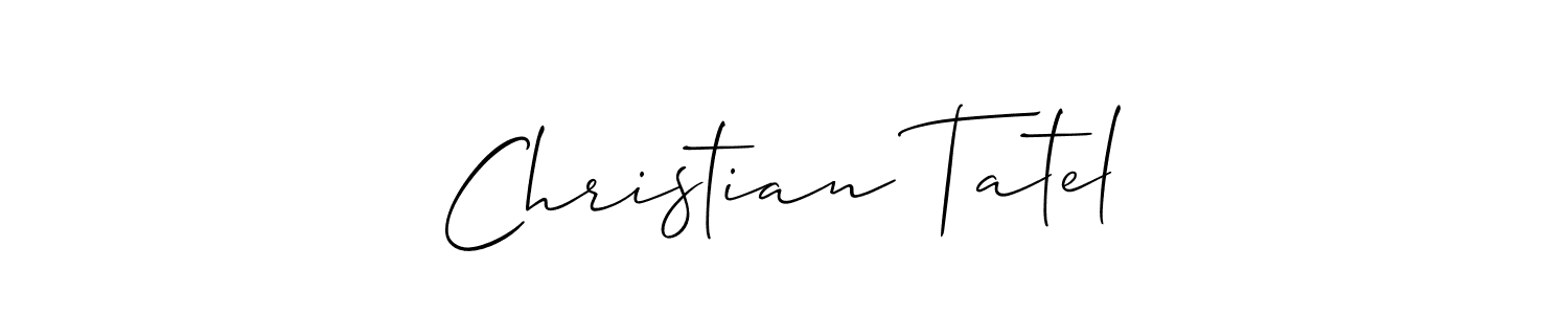 How to Draw Christian Tatel signature style? Allison_Script is a latest design signature styles for name Christian Tatel. Christian Tatel signature style 2 images and pictures png