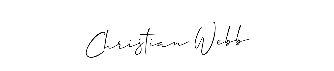 Christian Webb stylish signature style. Best Handwritten Sign (Allison_Script) for my name. Handwritten Signature Collection Ideas for my name Christian Webb. Christian Webb signature style 2 images and pictures png