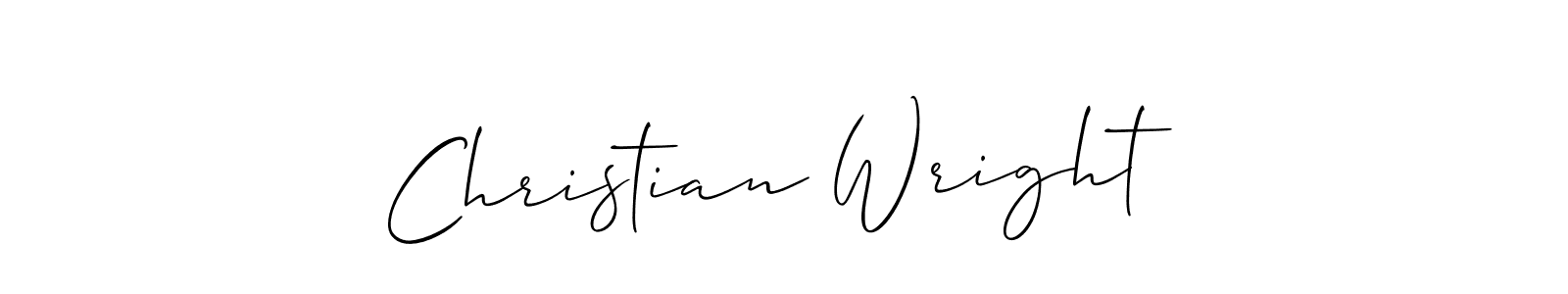 How to make Christian Wright signature? Allison_Script is a professional autograph style. Create handwritten signature for Christian Wright name. Christian Wright signature style 2 images and pictures png