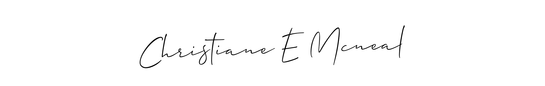 Also we have Christiane E Mcneal name is the best signature style. Create professional handwritten signature collection using Allison_Script autograph style. Christiane E Mcneal signature style 2 images and pictures png