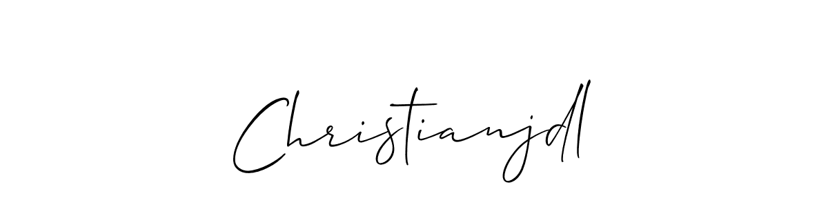 The best way (Allison_Script) to make a short signature is to pick only two or three words in your name. The name Christianjdl include a total of six letters. For converting this name. Christianjdl signature style 2 images and pictures png