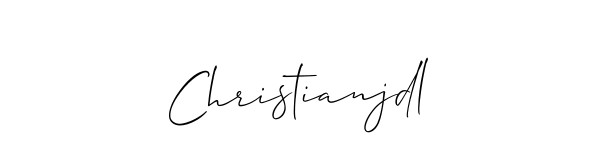 How to make Christianjdl name signature. Use Allison_Script style for creating short signs online. This is the latest handwritten sign. Christianjdl signature style 2 images and pictures png