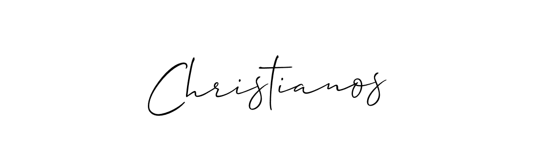 Make a beautiful signature design for name Christianos. With this signature (Allison_Script) style, you can create a handwritten signature for free. Christianos signature style 2 images and pictures png