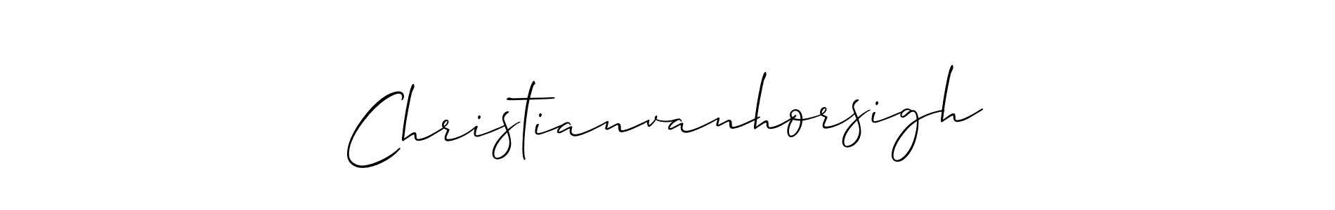 Make a beautiful signature design for name Christianvanhorsigh. With this signature (Allison_Script) style, you can create a handwritten signature for free. Christianvanhorsigh signature style 2 images and pictures png