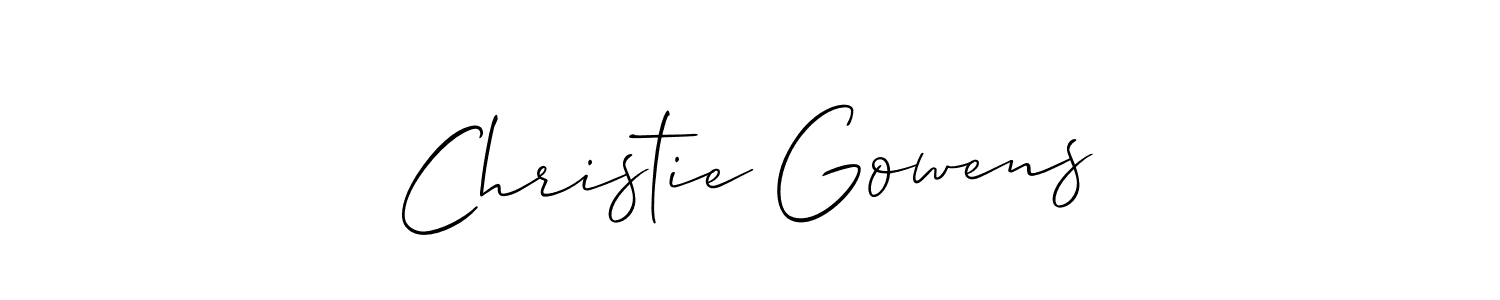 Design your own signature with our free online signature maker. With this signature software, you can create a handwritten (Allison_Script) signature for name Christie Gowens. Christie Gowens signature style 2 images and pictures png