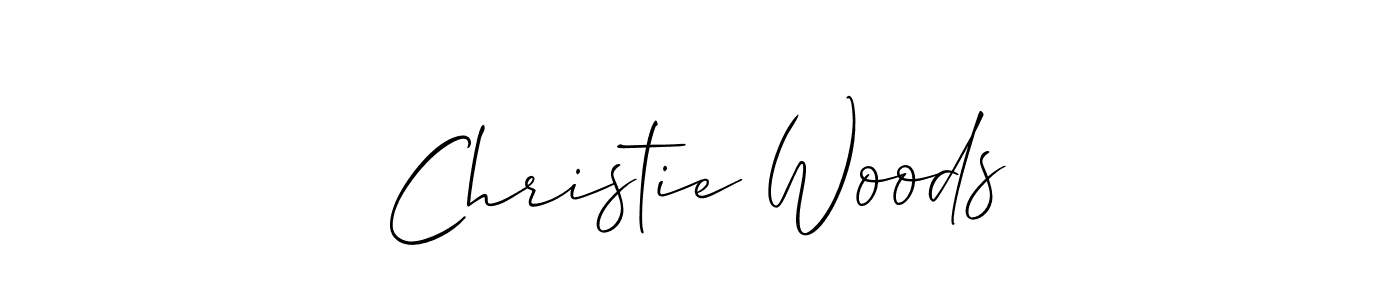 Make a beautiful signature design for name Christie Woods. With this signature (Allison_Script) style, you can create a handwritten signature for free. Christie Woods signature style 2 images and pictures png