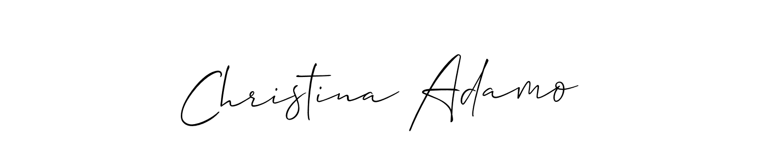 You should practise on your own different ways (Allison_Script) to write your name (Christina Adamo) in signature. don't let someone else do it for you. Christina Adamo signature style 2 images and pictures png