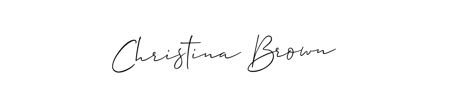 Create a beautiful signature design for name Christina Brown. With this signature (Allison_Script) fonts, you can make a handwritten signature for free. Christina Brown signature style 2 images and pictures png