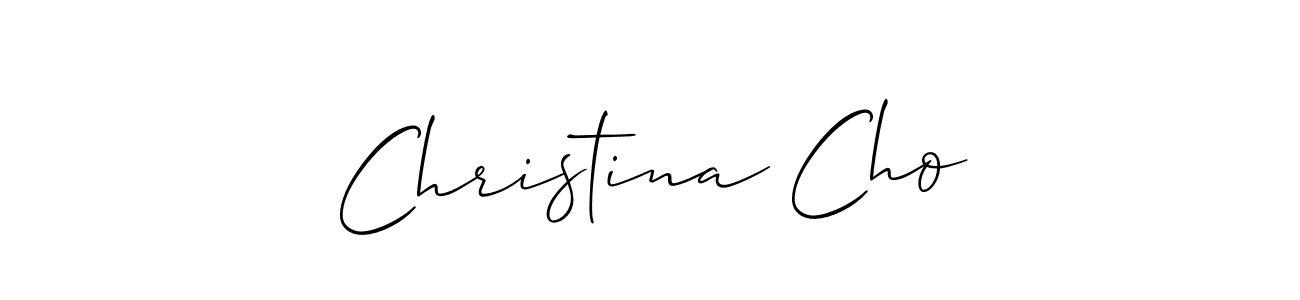 You should practise on your own different ways (Allison_Script) to write your name (Christina Cho) in signature. don't let someone else do it for you. Christina Cho signature style 2 images and pictures png