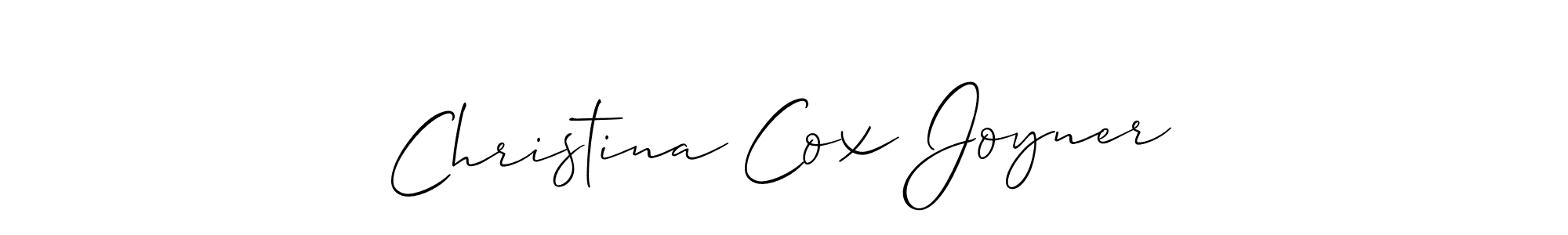 This is the best signature style for the Christina Cox Joyner name. Also you like these signature font (Allison_Script). Mix name signature. Christina Cox Joyner signature style 2 images and pictures png
