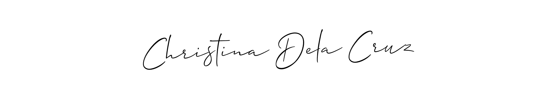 Make a short Christina Dela Cruz signature style. Manage your documents anywhere anytime using Allison_Script. Create and add eSignatures, submit forms, share and send files easily. Christina Dela Cruz signature style 2 images and pictures png