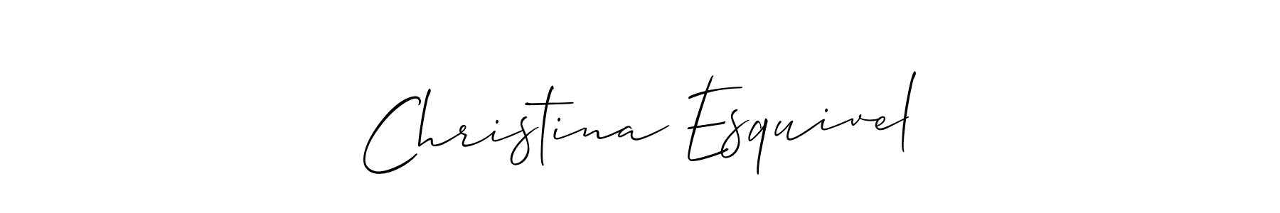 You should practise on your own different ways (Allison_Script) to write your name (Christina Esquivel) in signature. don't let someone else do it for you. Christina Esquivel signature style 2 images and pictures png