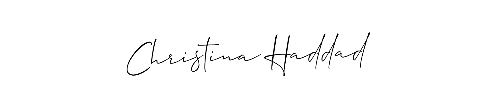 How to Draw Christina Haddad signature style? Allison_Script is a latest design signature styles for name Christina Haddad. Christina Haddad signature style 2 images and pictures png