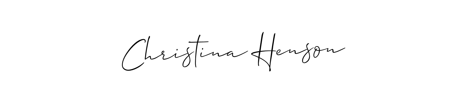 The best way (Allison_Script) to make a short signature is to pick only two or three words in your name. The name Christina Henson include a total of six letters. For converting this name. Christina Henson signature style 2 images and pictures png