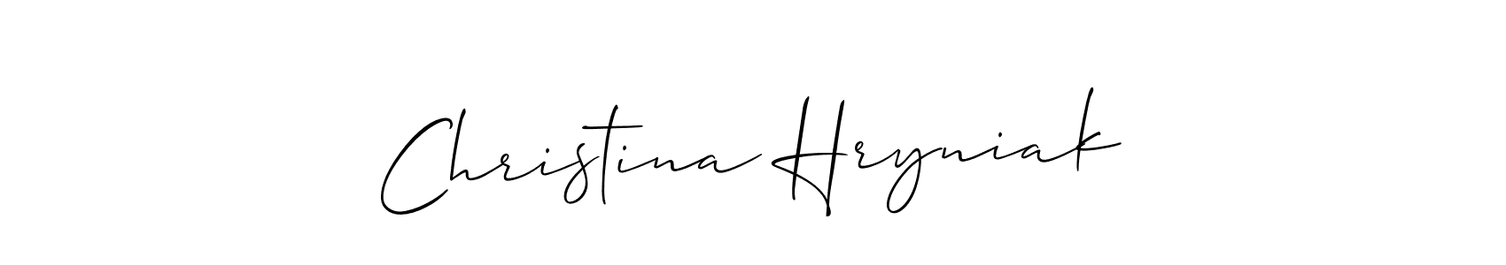 Also You can easily find your signature by using the search form. We will create Christina Hryniak name handwritten signature images for you free of cost using Allison_Script sign style. Christina Hryniak signature style 2 images and pictures png
