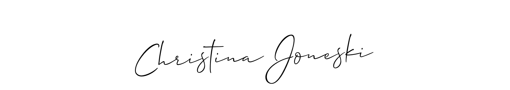 How to Draw Christina Joneski signature style? Allison_Script is a latest design signature styles for name Christina Joneski. Christina Joneski signature style 2 images and pictures png