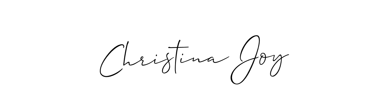 Create a beautiful signature design for name Christina Joy. With this signature (Allison_Script) fonts, you can make a handwritten signature for free. Christina Joy signature style 2 images and pictures png