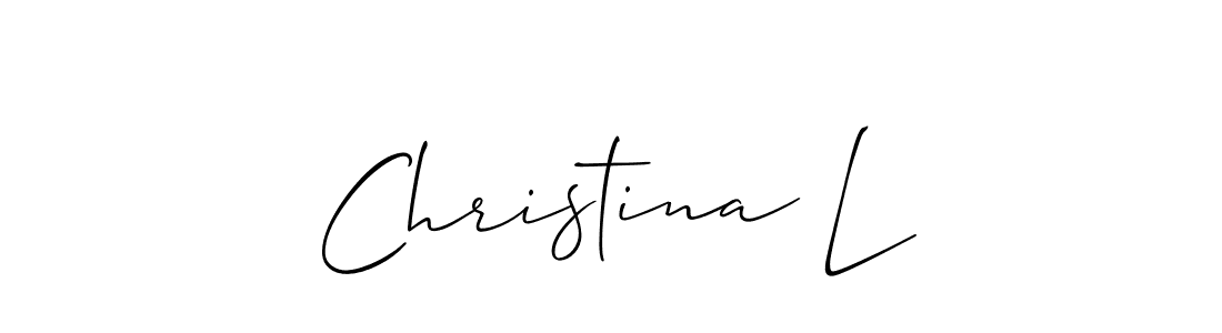 How to make Christina L signature? Allison_Script is a professional autograph style. Create handwritten signature for Christina L name. Christina L signature style 2 images and pictures png