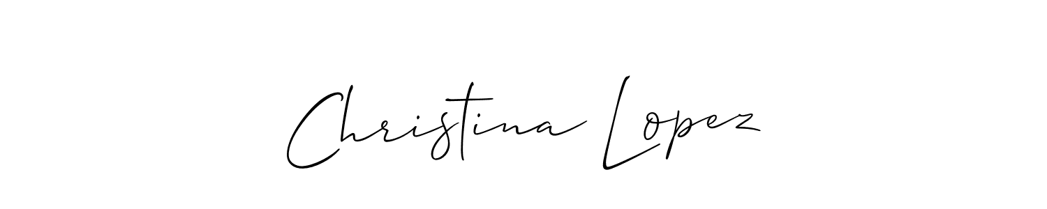 How to make Christina Lopez name signature. Use Allison_Script style for creating short signs online. This is the latest handwritten sign. Christina Lopez signature style 2 images and pictures png