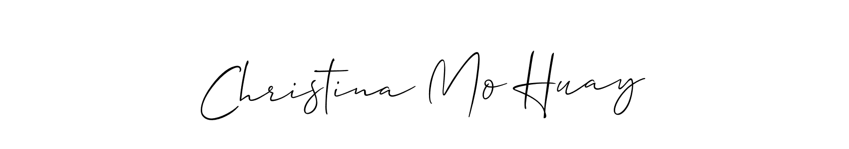 Make a short Christina Mo Huay signature style. Manage your documents anywhere anytime using Allison_Script. Create and add eSignatures, submit forms, share and send files easily. Christina Mo Huay signature style 2 images and pictures png
