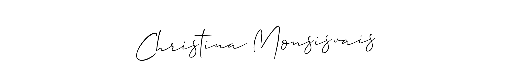 Similarly Allison_Script is the best handwritten signature design. Signature creator online .You can use it as an online autograph creator for name Christina Monsisvais. Christina Monsisvais signature style 2 images and pictures png