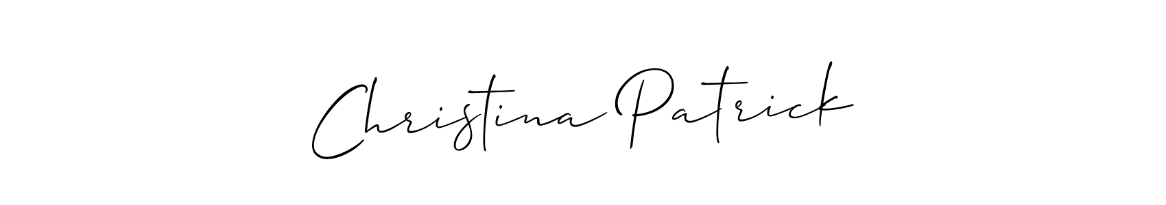 Create a beautiful signature design for name Christina Patrick. With this signature (Allison_Script) fonts, you can make a handwritten signature for free. Christina Patrick signature style 2 images and pictures png