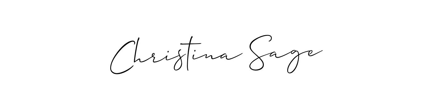 Once you've used our free online signature maker to create your best signature Allison_Script style, it's time to enjoy all of the benefits that Christina Sage name signing documents. Christina Sage signature style 2 images and pictures png