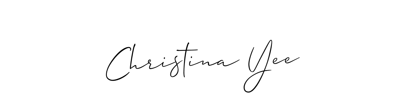 How to make Christina Yee name signature. Use Allison_Script style for creating short signs online. This is the latest handwritten sign. Christina Yee signature style 2 images and pictures png