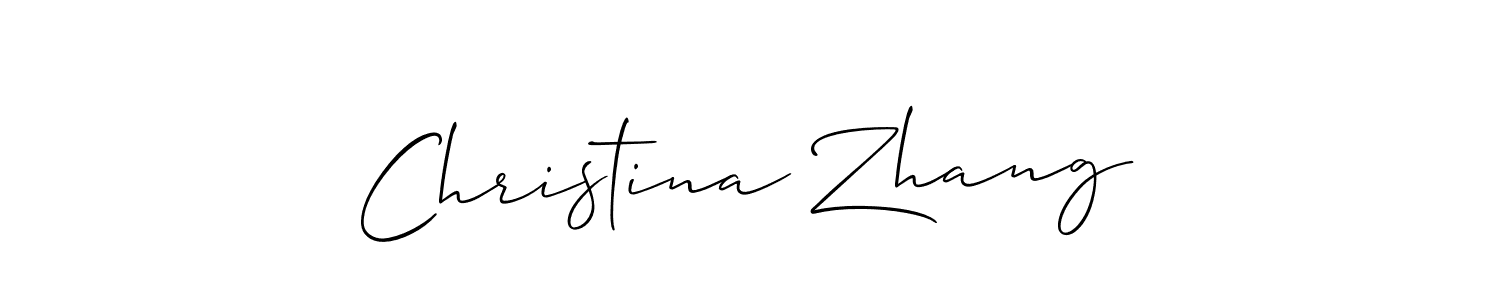 Make a short Christina Zhang signature style. Manage your documents anywhere anytime using Allison_Script. Create and add eSignatures, submit forms, share and send files easily. Christina Zhang signature style 2 images and pictures png