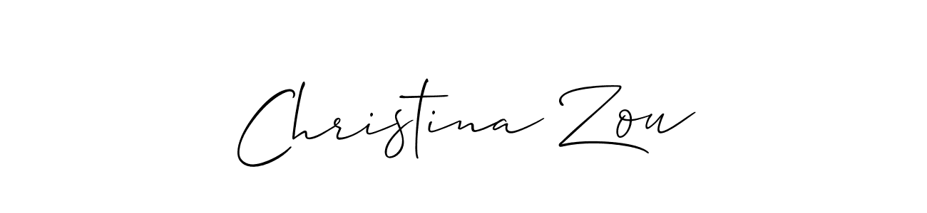 Make a beautiful signature design for name Christina Zou. Use this online signature maker to create a handwritten signature for free. Christina Zou signature style 2 images and pictures png