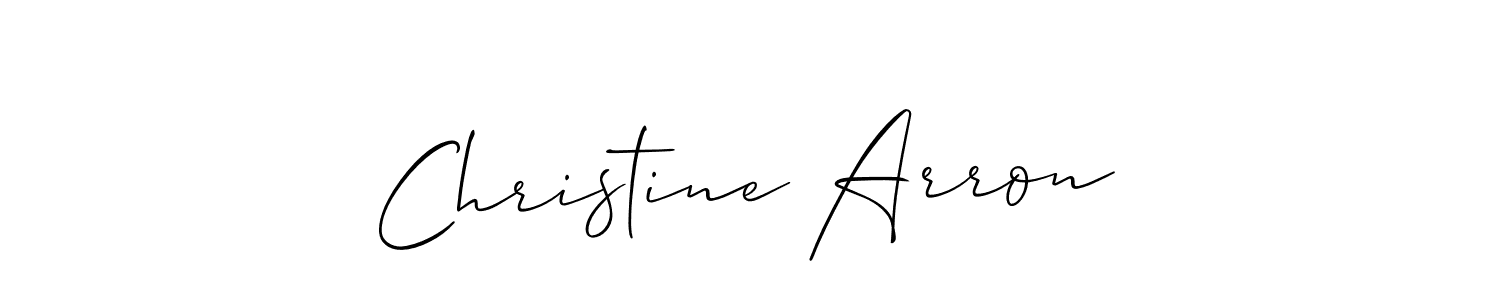 Make a beautiful signature design for name Christine Arron. With this signature (Allison_Script) style, you can create a handwritten signature for free. Christine Arron signature style 2 images and pictures png