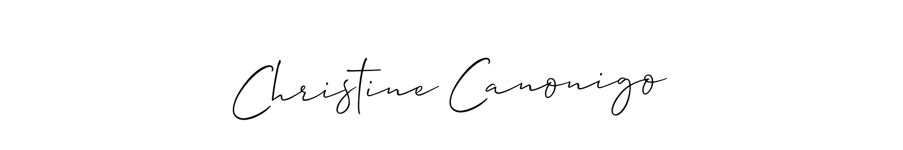 It looks lik you need a new signature style for name Christine Canonigo. Design unique handwritten (Allison_Script) signature with our free signature maker in just a few clicks. Christine Canonigo signature style 2 images and pictures png