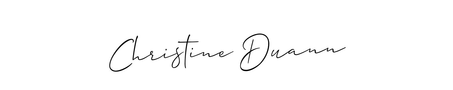 Christine Duann stylish signature style. Best Handwritten Sign (Allison_Script) for my name. Handwritten Signature Collection Ideas for my name Christine Duann. Christine Duann signature style 2 images and pictures png