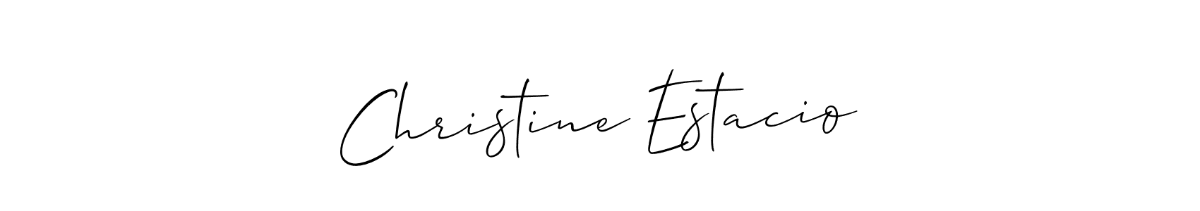 Use a signature maker to create a handwritten signature online. With this signature software, you can design (Allison_Script) your own signature for name Christine Estacio. Christine Estacio signature style 2 images and pictures png