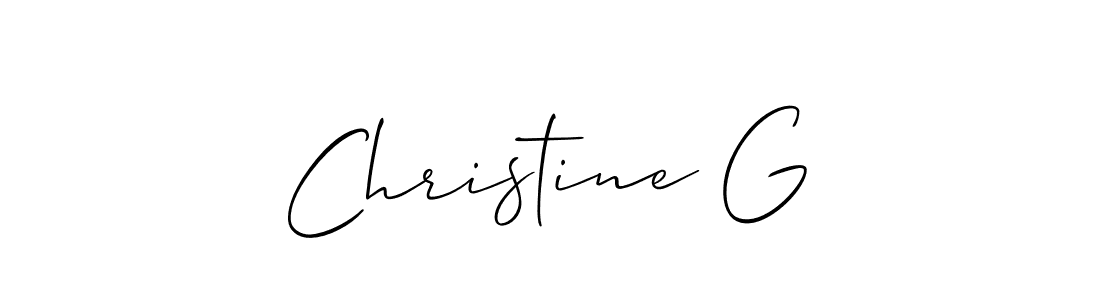 Also we have Christine G name is the best signature style. Create professional handwritten signature collection using Allison_Script autograph style. Christine G signature style 2 images and pictures png