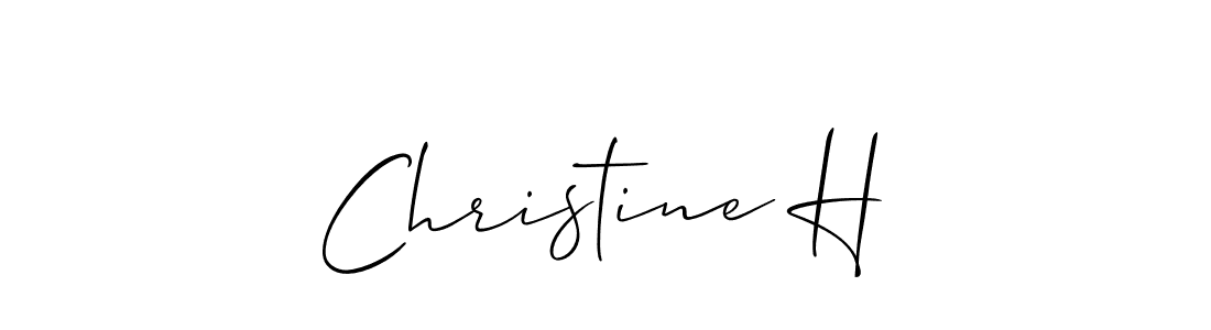 Create a beautiful signature design for name Christine H. With this signature (Allison_Script) fonts, you can make a handwritten signature for free. Christine H signature style 2 images and pictures png