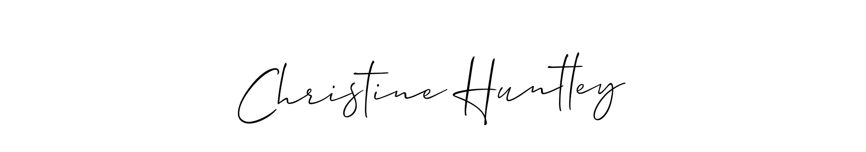 You should practise on your own different ways (Allison_Script) to write your name (Christine Huntley) in signature. don't let someone else do it for you. Christine Huntley signature style 2 images and pictures png