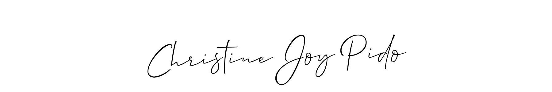 Similarly Allison_Script is the best handwritten signature design. Signature creator online .You can use it as an online autograph creator for name Christine Joy Pido. Christine Joy Pido signature style 2 images and pictures png