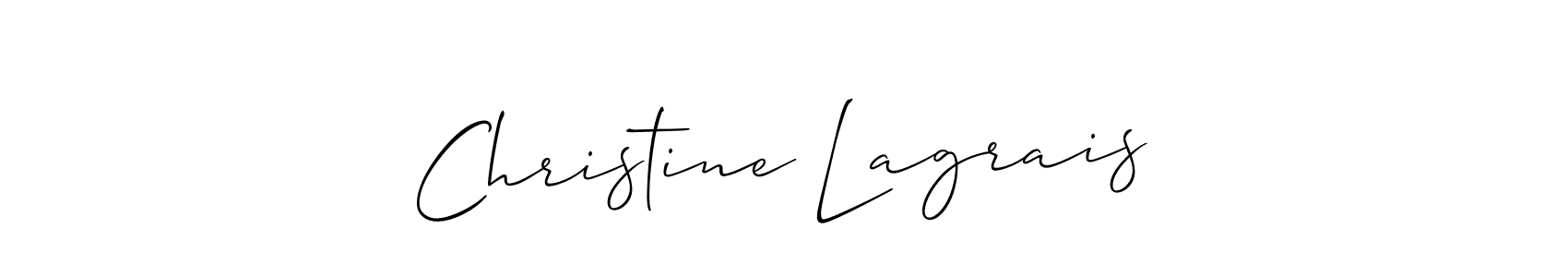 Once you've used our free online signature maker to create your best signature Allison_Script style, it's time to enjoy all of the benefits that Christine Lagrais name signing documents. Christine Lagrais signature style 2 images and pictures png