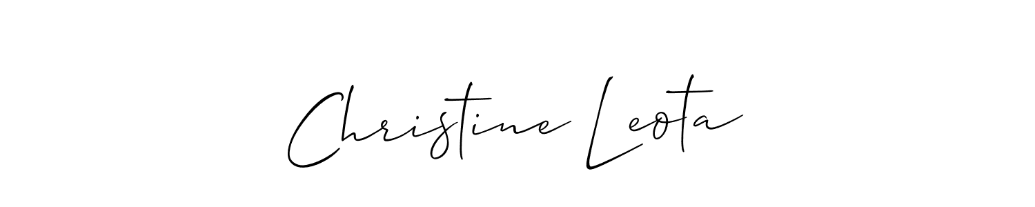 Also we have Christine Leota name is the best signature style. Create professional handwritten signature collection using Allison_Script autograph style. Christine Leota signature style 2 images and pictures png