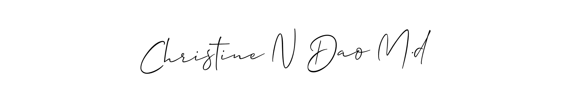 How to Draw Christine N Dao M.d signature style? Allison_Script is a latest design signature styles for name Christine N Dao M.d. Christine N Dao M.d signature style 2 images and pictures png