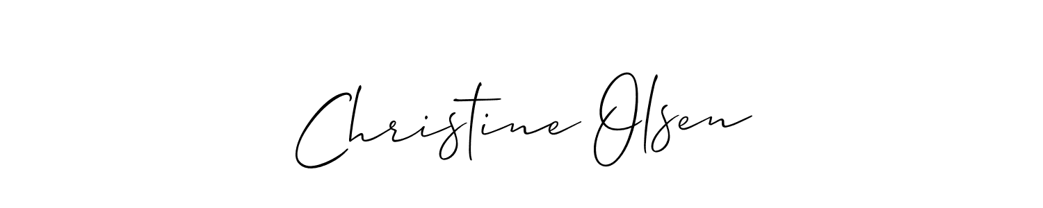 How to make Christine Olsen signature? Allison_Script is a professional autograph style. Create handwritten signature for Christine Olsen name. Christine Olsen signature style 2 images and pictures png