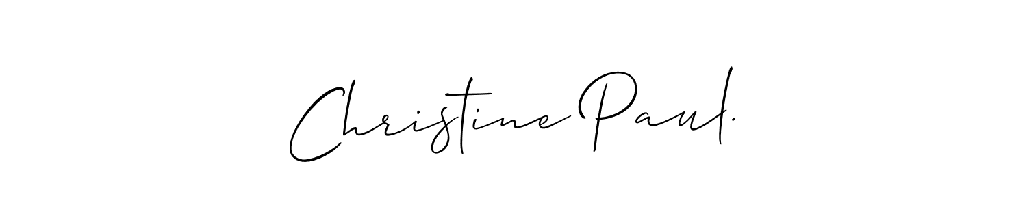 Also we have Christine Paul. name is the best signature style. Create professional handwritten signature collection using Allison_Script autograph style. Christine Paul. signature style 2 images and pictures png