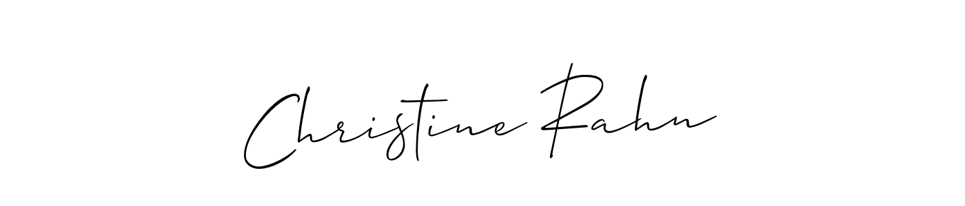 Design your own signature with our free online signature maker. With this signature software, you can create a handwritten (Allison_Script) signature for name Christine Rahn. Christine Rahn signature style 2 images and pictures png