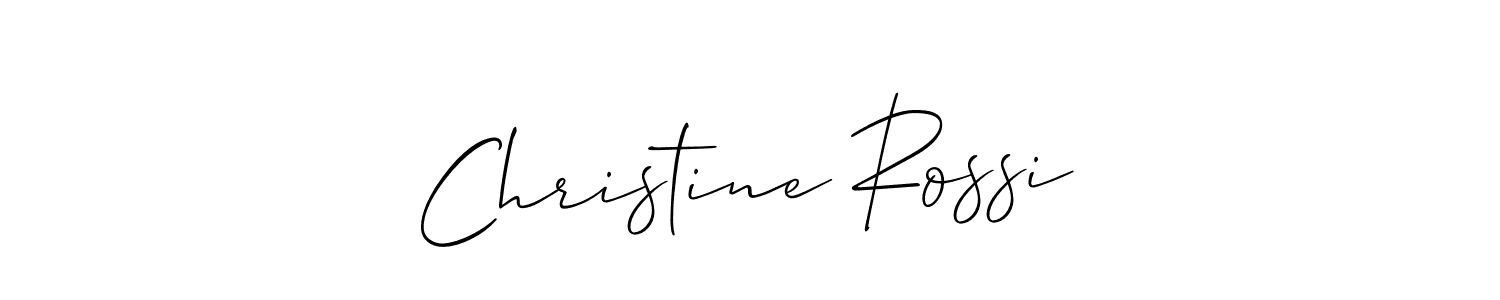 Make a beautiful signature design for name Christine Rossi. With this signature (Allison_Script) style, you can create a handwritten signature for free. Christine Rossi signature style 2 images and pictures png